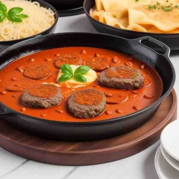 Мясные зразы с сыром в соусе
